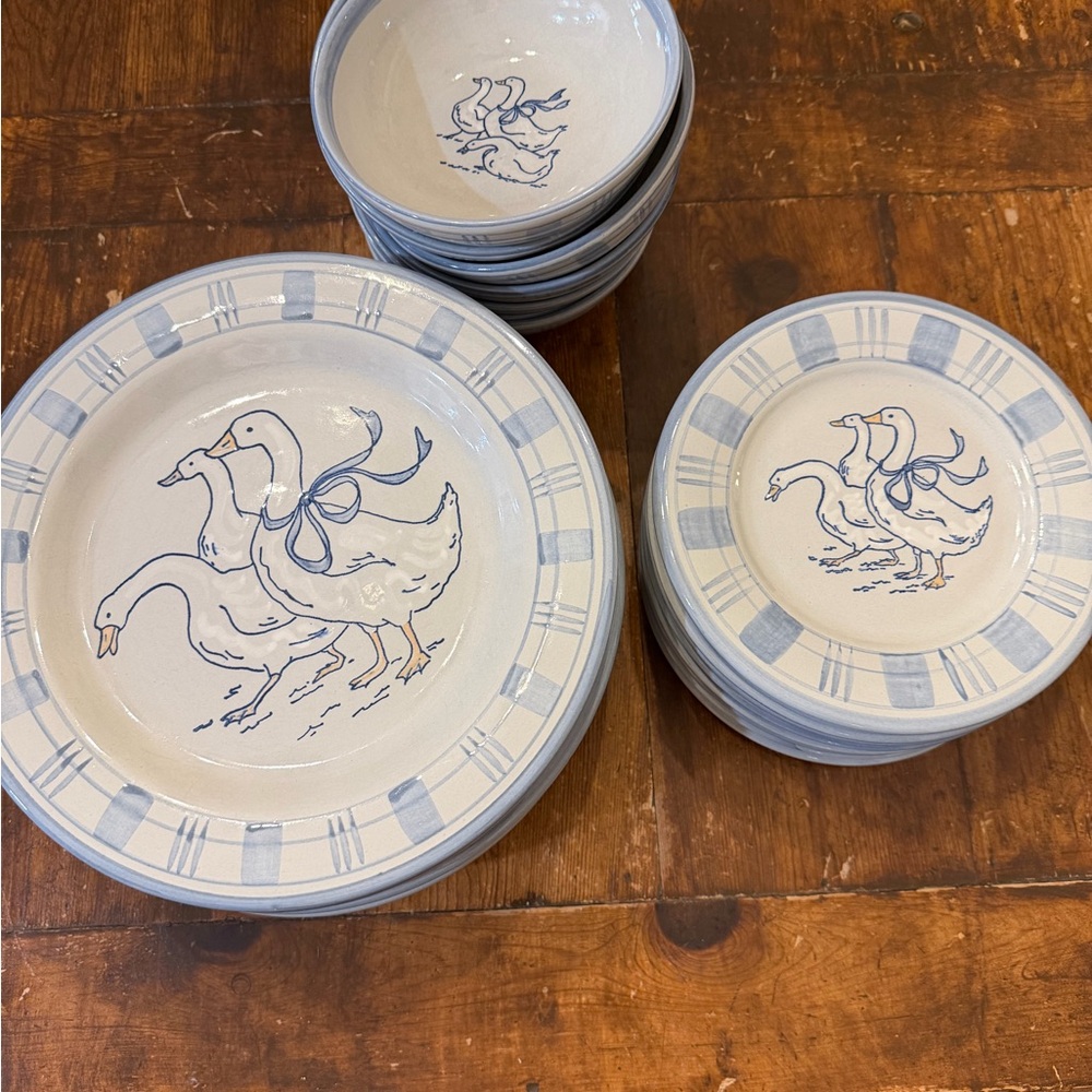 Gaggle of Geese dinner set Louisville Stoneware